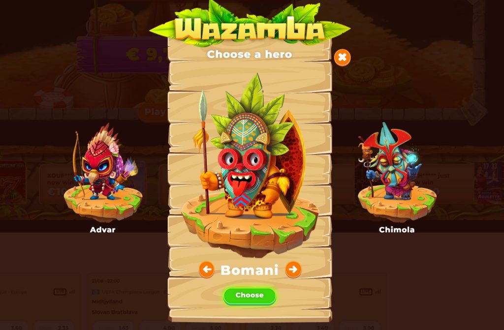 Wazamba login